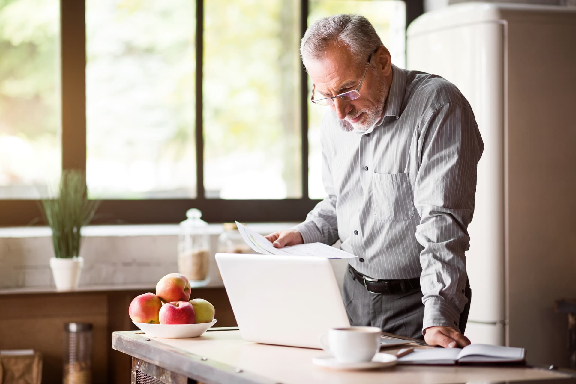 man using laptop 