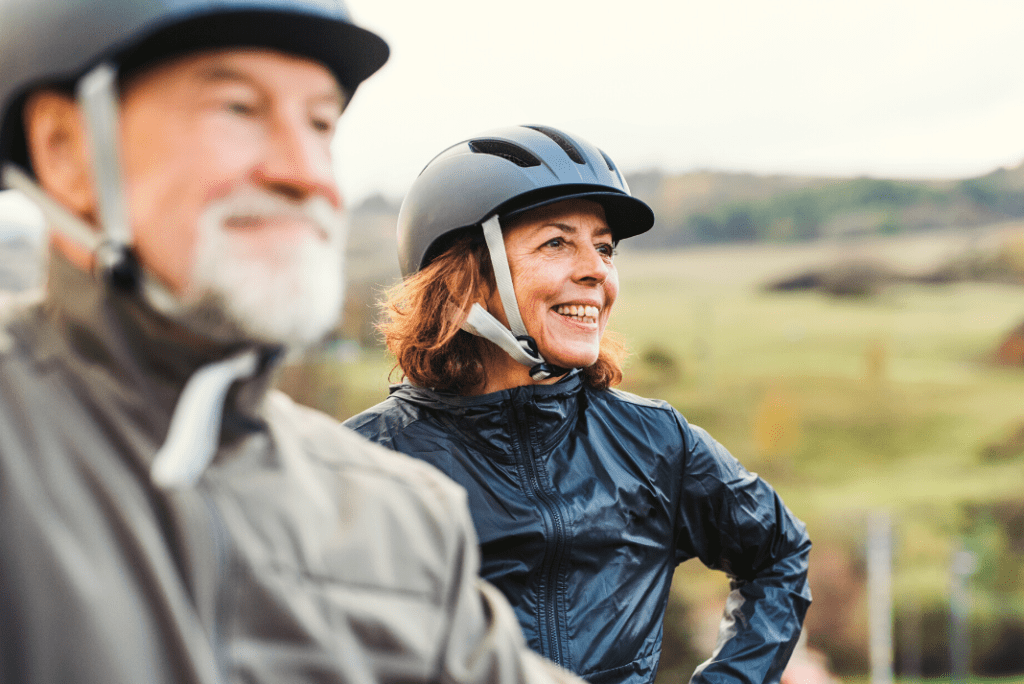 adventurous seniors e-biking